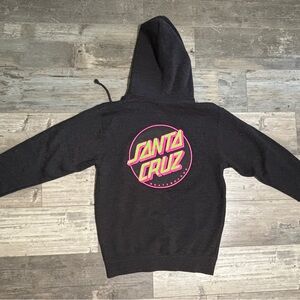 Santa Cruz Skateboards womens Hoodie flourescent classic logo (small)